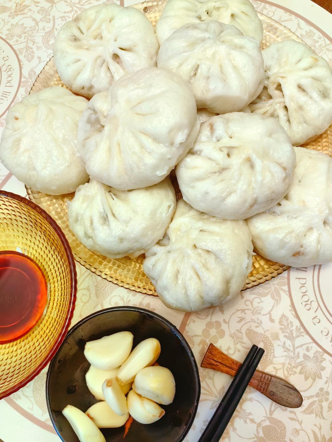 全麦面的芸豆肉大包