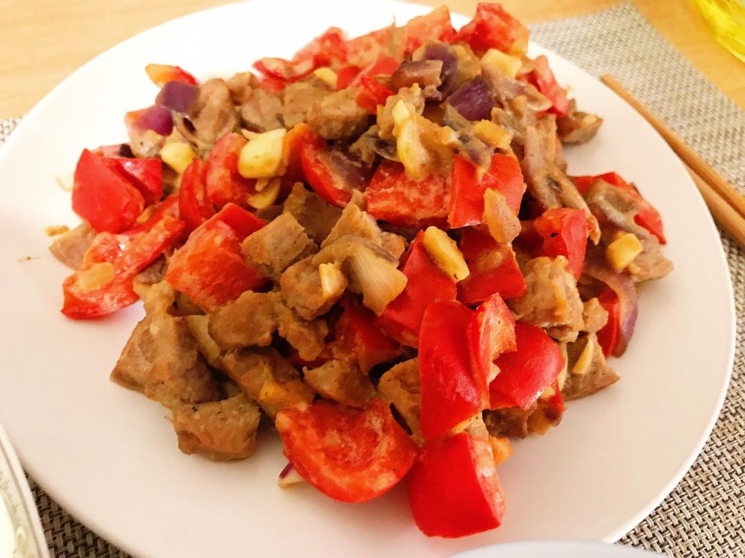 黑椒年糕牛肉粒