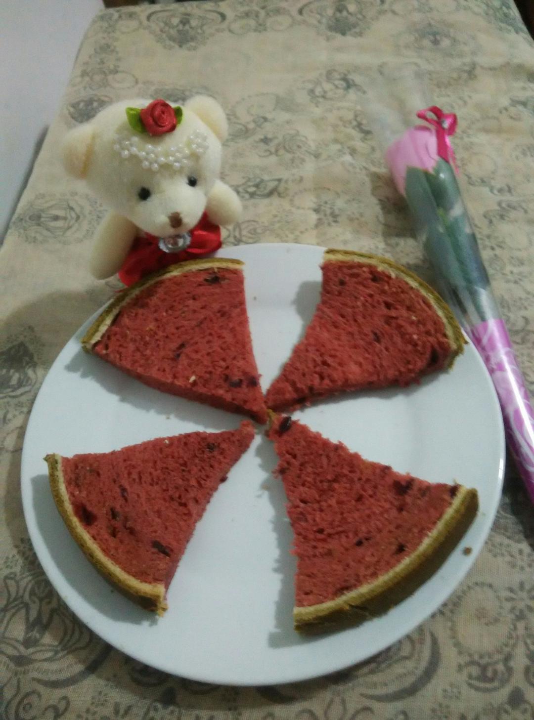 西瓜土司(清凉夏日解暑面包)