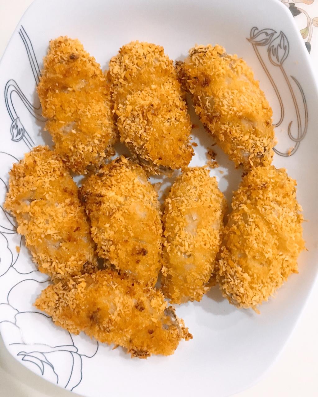 烤箱版面包糠鸡翅