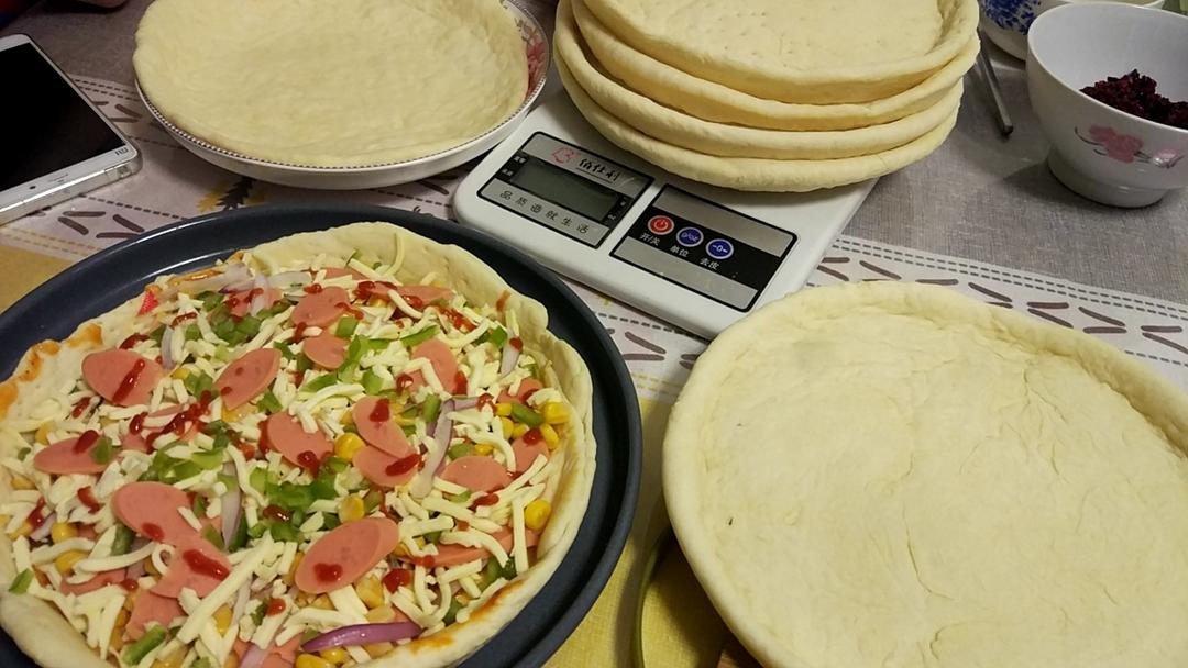 八寸披萨饼皮（四个）制作