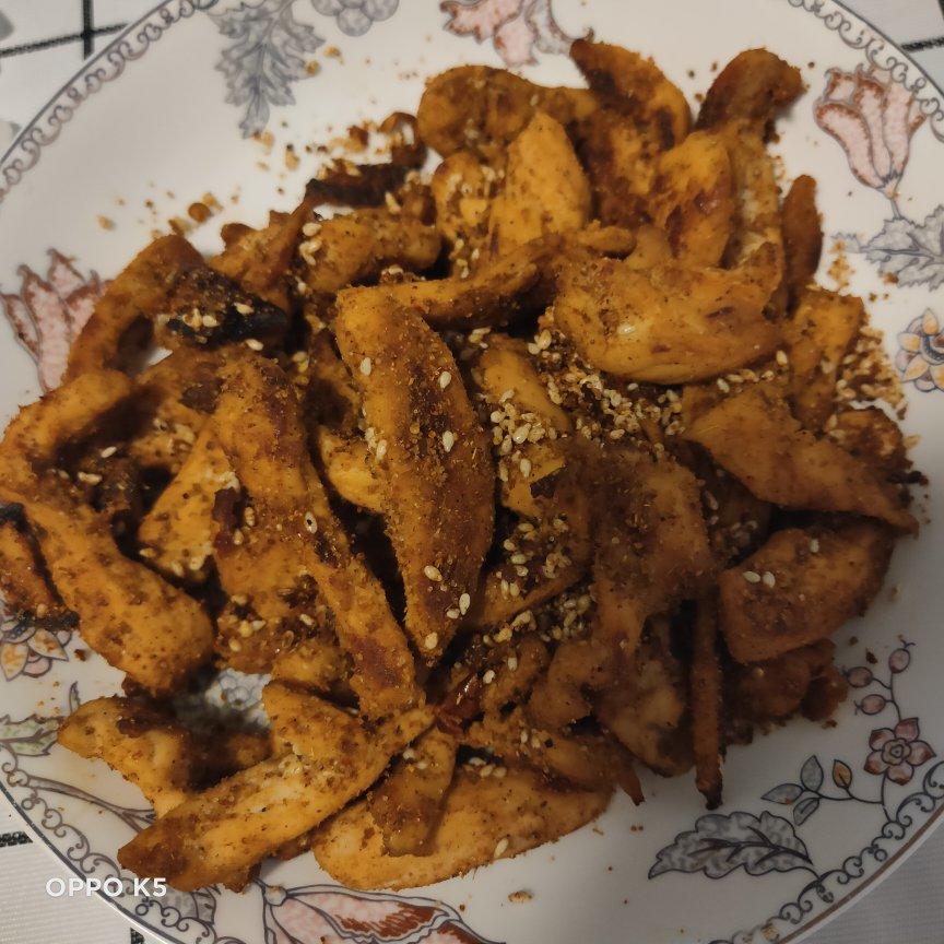 孜然鸡胸肉，低脂低卡好吃无压力。
