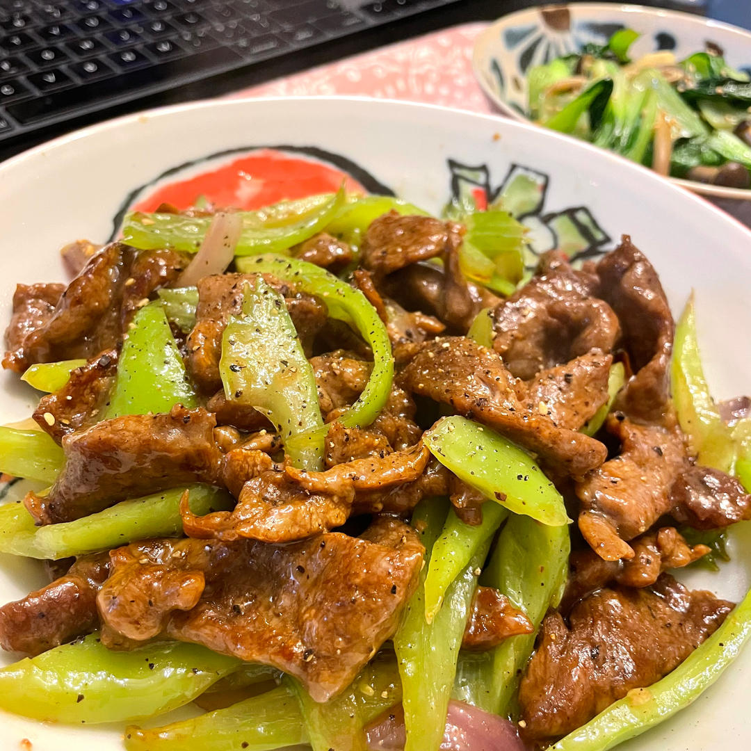 杭椒牛柳黑椒牛柳 终于找到炒出嫩牛肉的办法了 肉片肉丝都适用