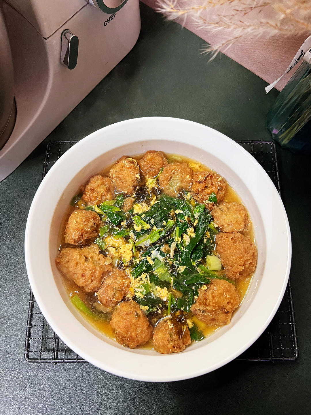 5分钟素丸子蛋花汤的做法