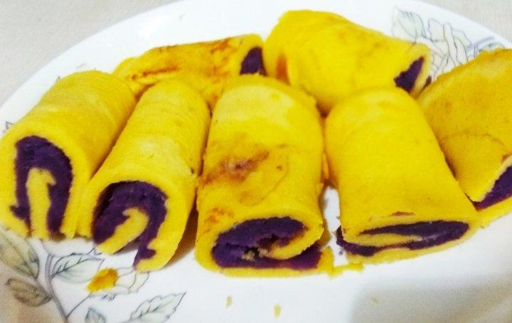 紫薯鸡蛋卷