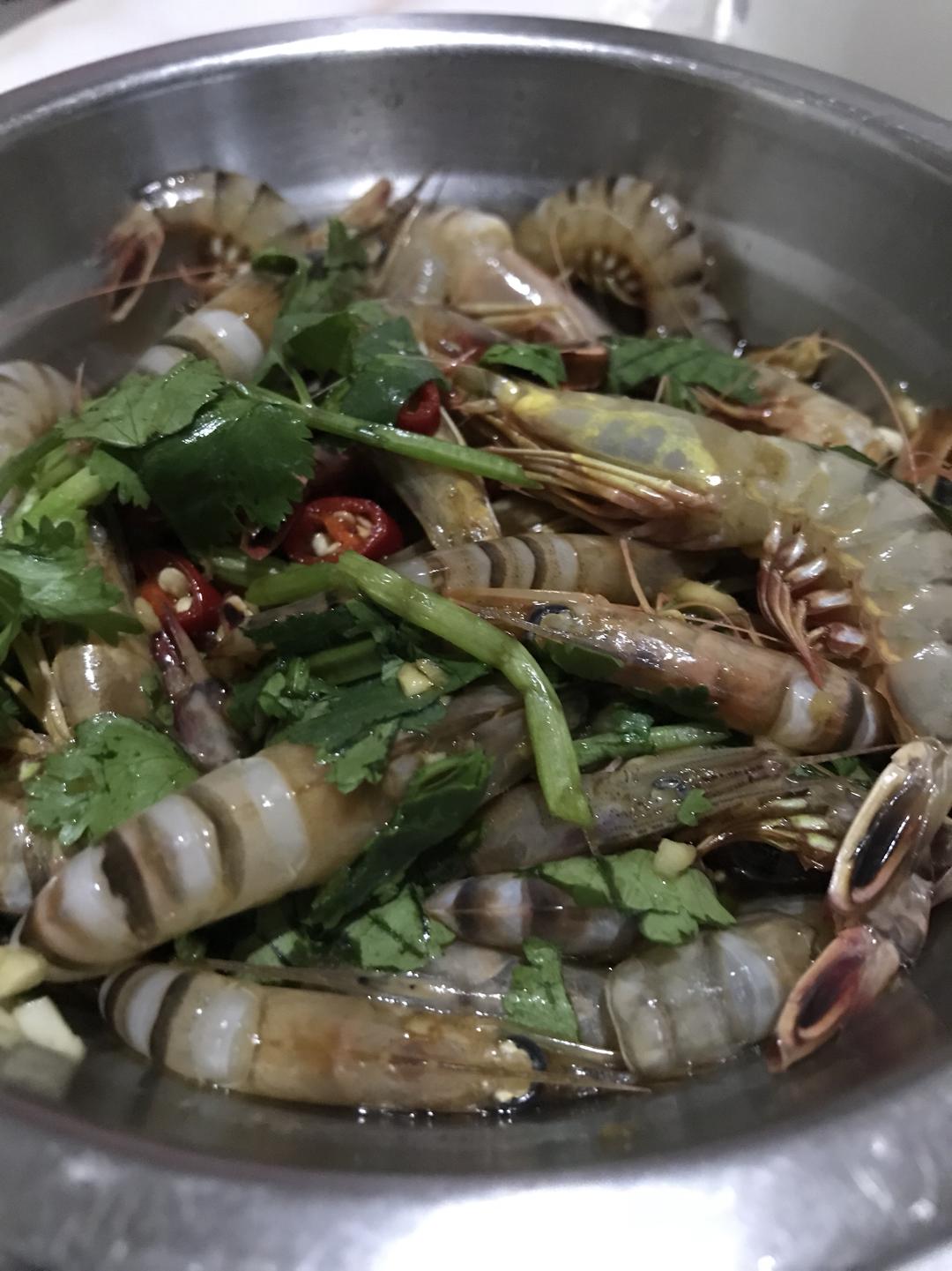 生腌花节虾仔的做法