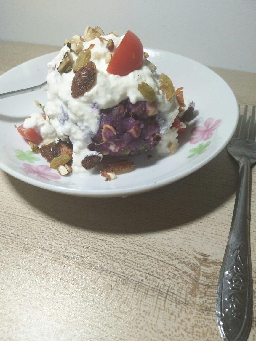 酸奶紫薯泥