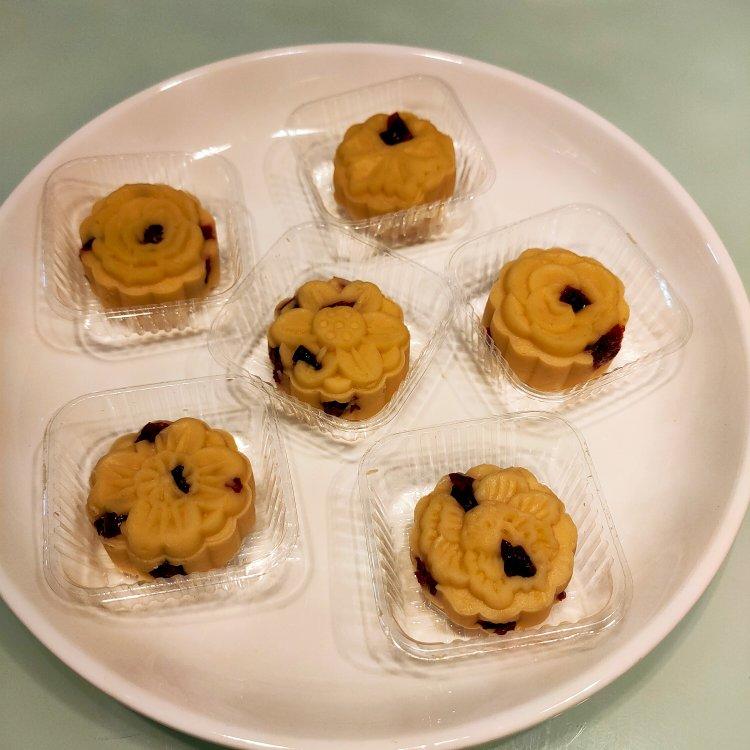 不甜不腻的蔓越莓绿豆糕，两种绿豆泥做法