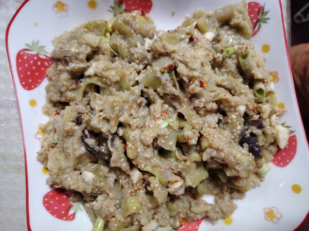 蒸茄子麦饭