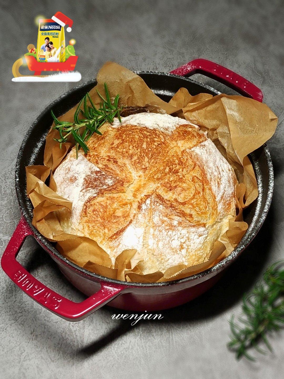 全麦山核桃橄榄欧包-Staub珐琅铸铁锅