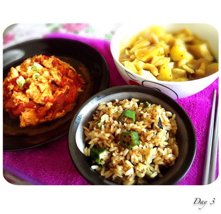 秋葵肉末炒饭