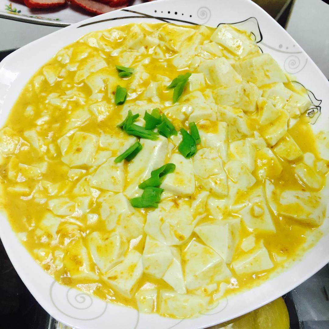 老丁的私房菜-蟹黄豆腐