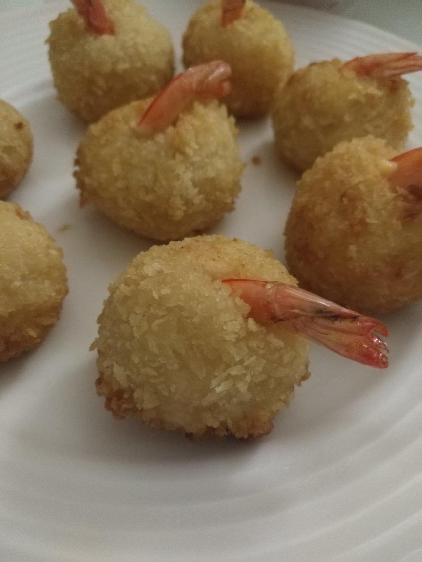 黄金土豆泥虾球