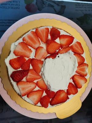 高颜值8寸奶酪草莓香栗蛋糕的做法 步骤6