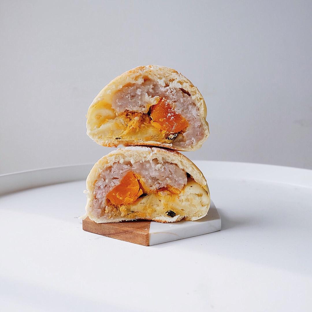 豆沙蛋黄面包～好吃到哭～