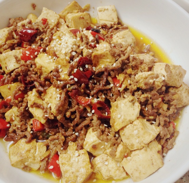 家常红烧肉末豆腐