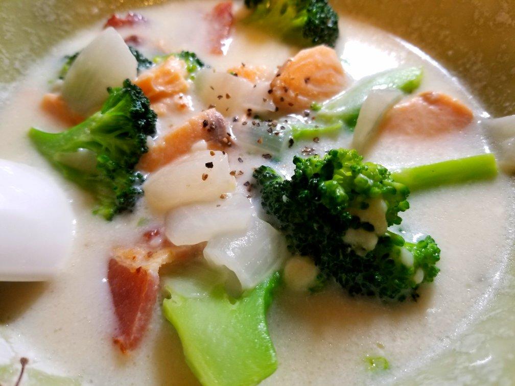 三文鱼奶油炖菜+芝士焗饭【曼食慢语】