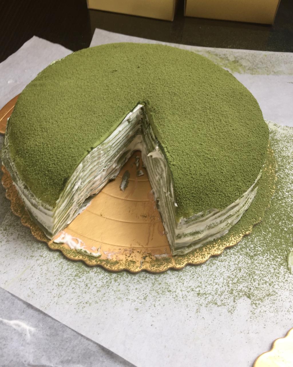 美味的煎蛋糕—抹茶千层蛋糕