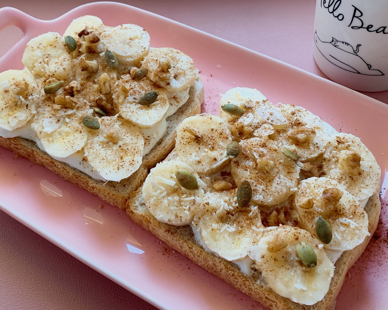 【轻食早餐】香蕉酸奶面包片