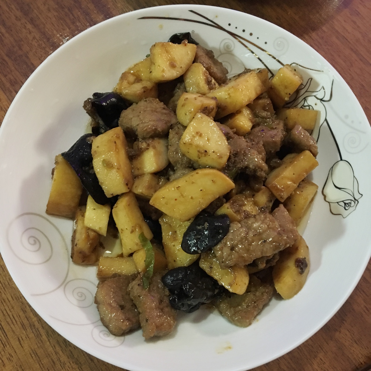 黑胡椒杏鲍菇牛肉粒