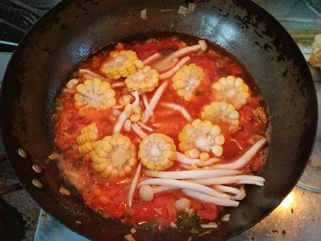 白玉菇番茄鸡蛋养生汤的做法 步骤10