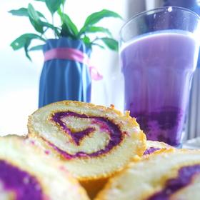 紫薯芋泥蛋糕卷
