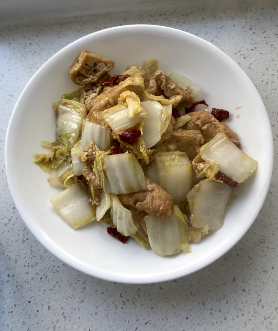 蚝油豆泡炒娃娃菜