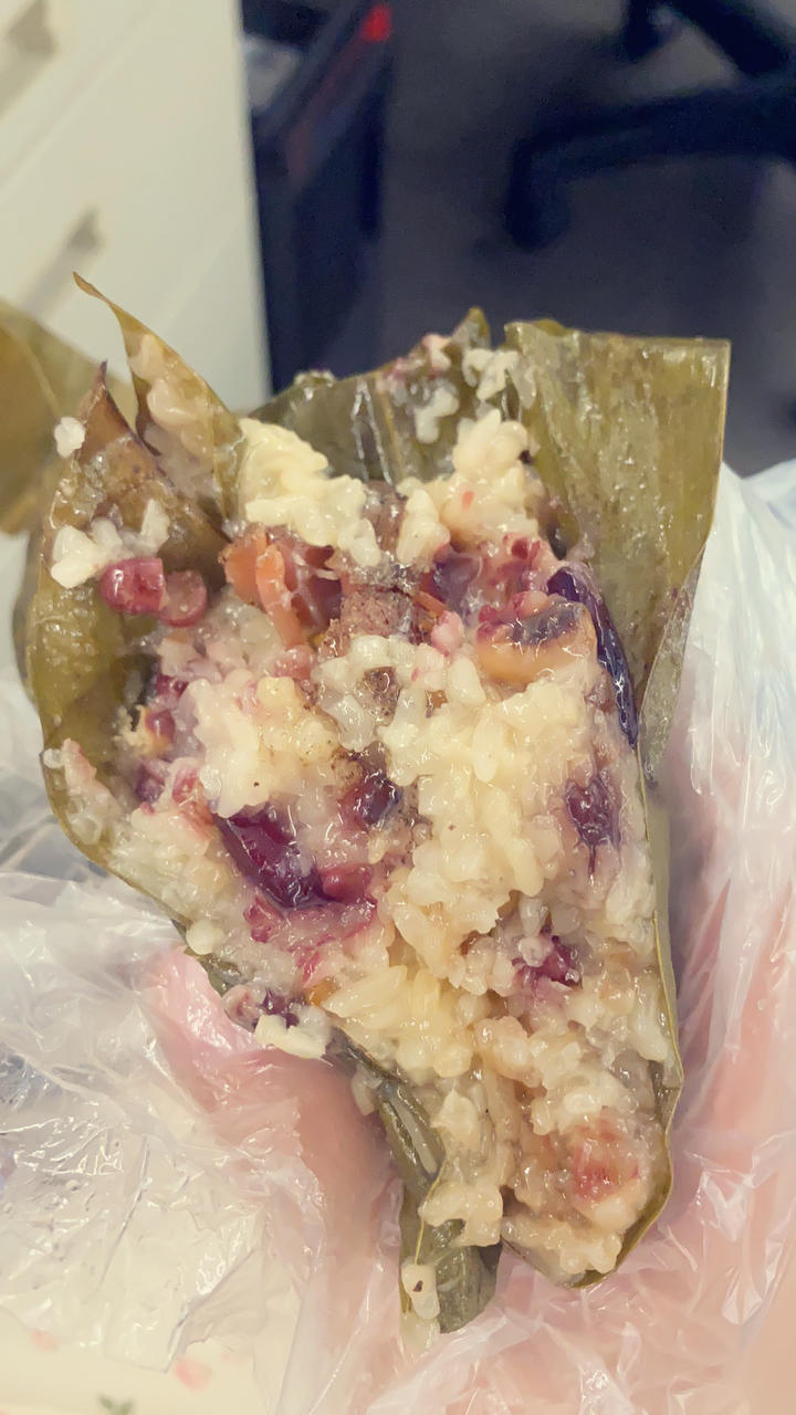 小白第一次咸蛋黄鲜肉粽+甜桂花西米水晶粽+玫瑰奇亚籽养生粽子