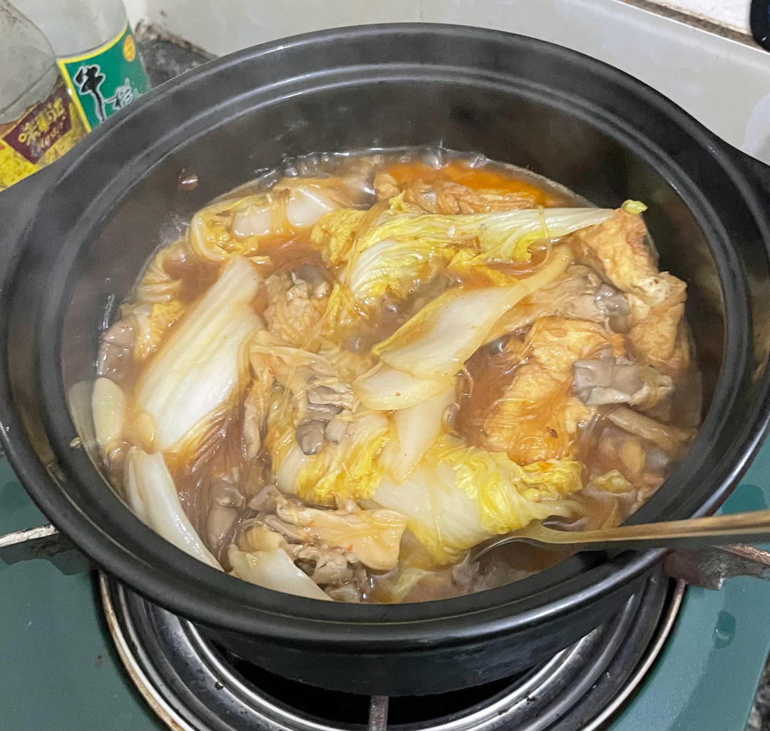 豆腐粉丝金针菇白菜煲