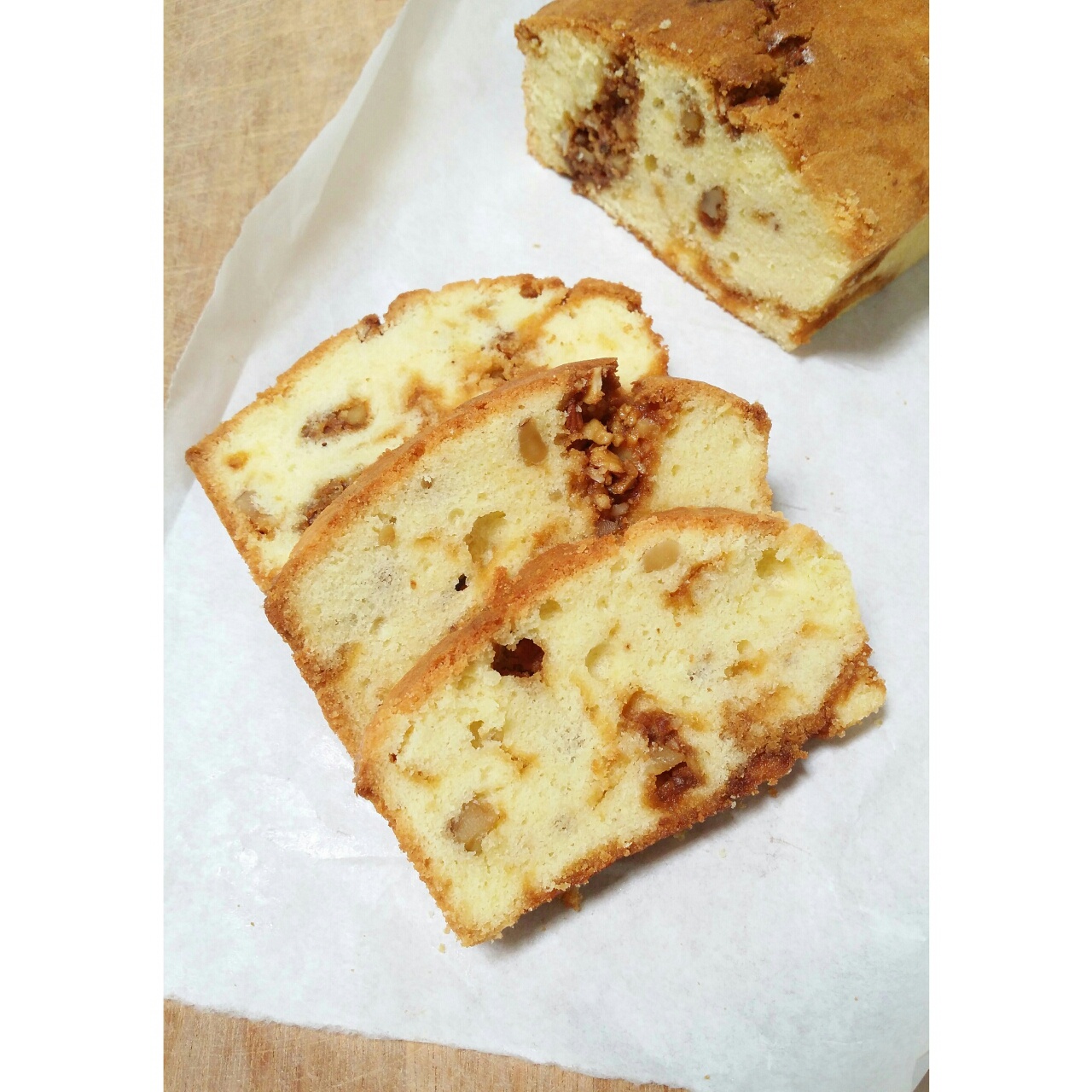 焦糖核桃磅蛋糕