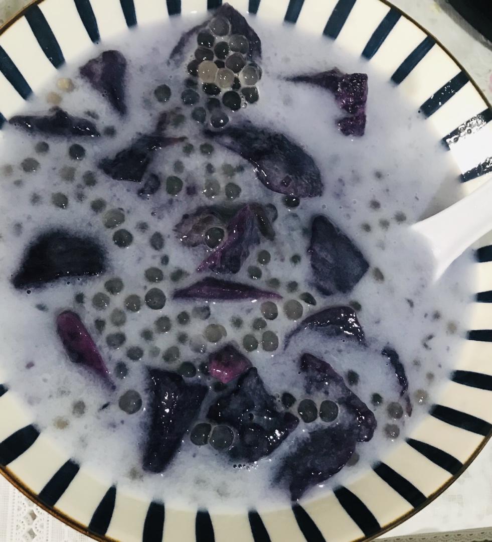 紫薯椰奶西米露