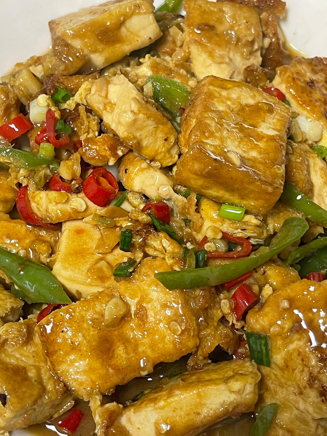 焖煎豆腐