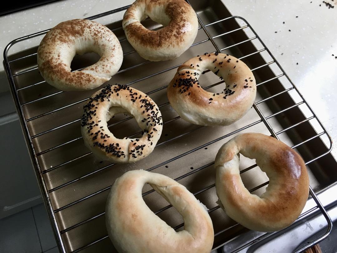 手揉蜂蜜🐝燕麦贝果🍩（1.5小时简单又好吃）