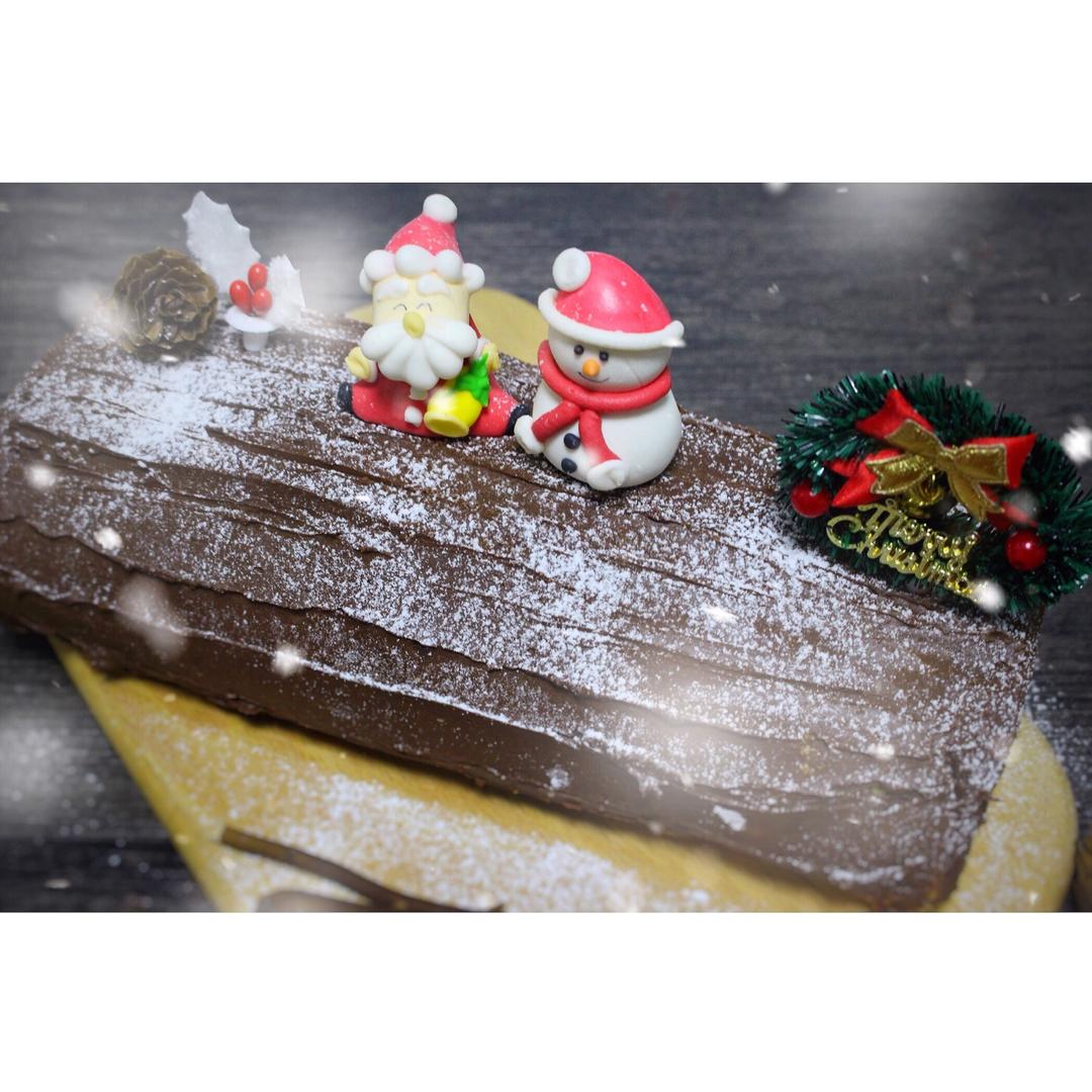 超简单圣诞树根蛋糕卷-超人气菜谱