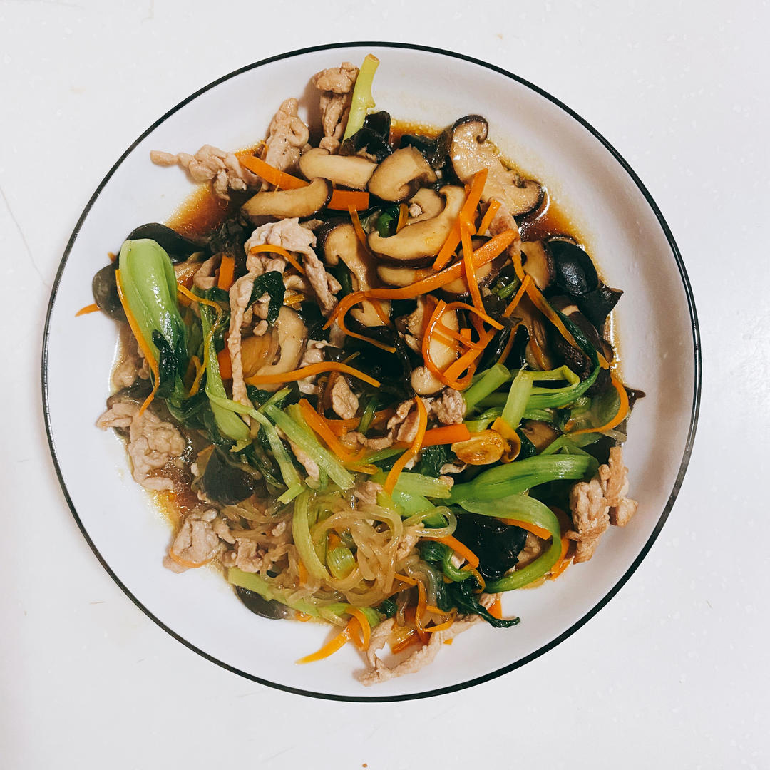 健康低脂的炒杂菜