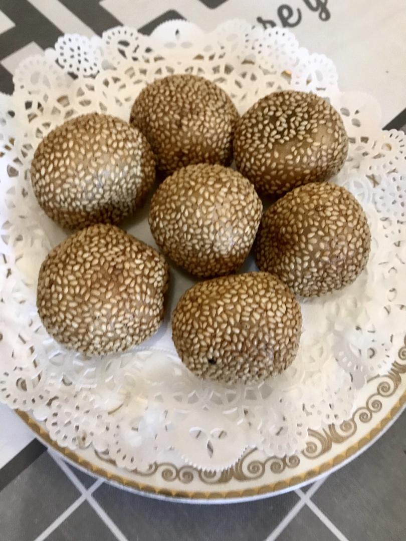 南瓜糯米粉空心麻球