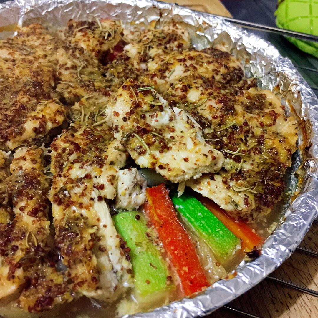 【健康三餐】蜂蜜芥末土豆烤鸡胸