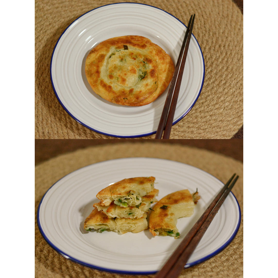 层薄如纸外酥内软的手抓饼&葱油饼