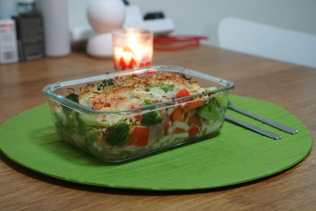 火腿奶酪焗西兰花