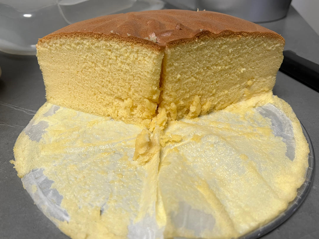 8寸圆形模具的古早蛋糕，完美方子！