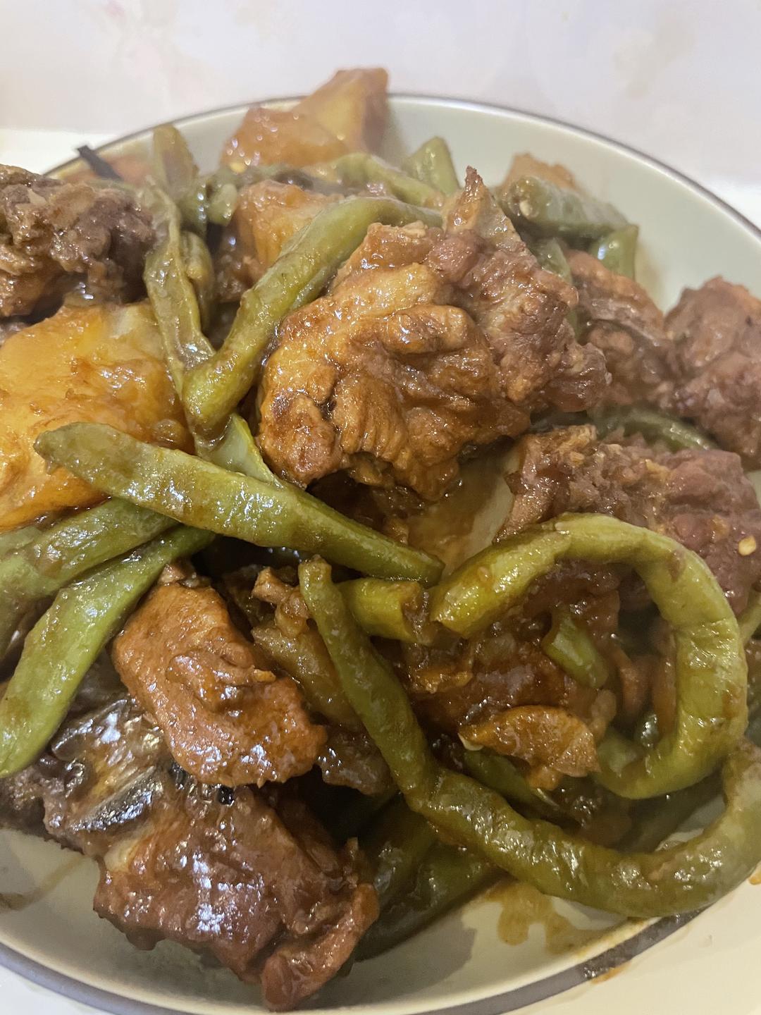 排骨炖豆角的做法