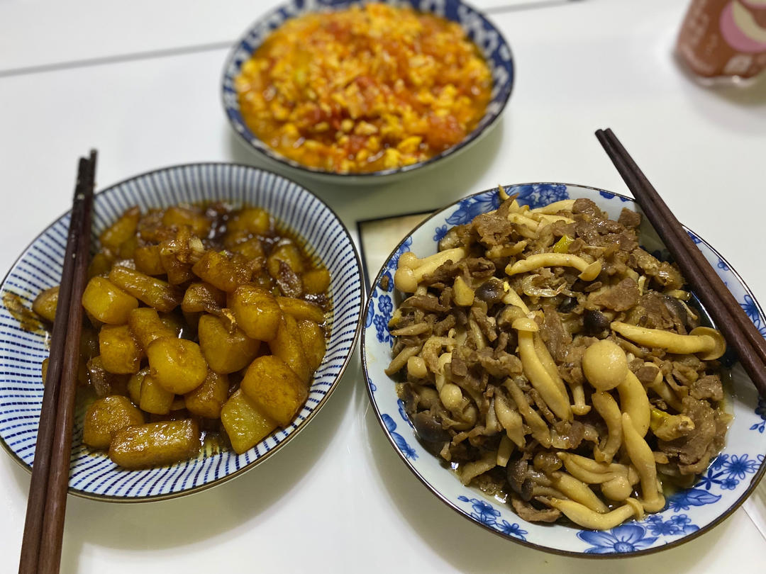 双菇炒牛肉