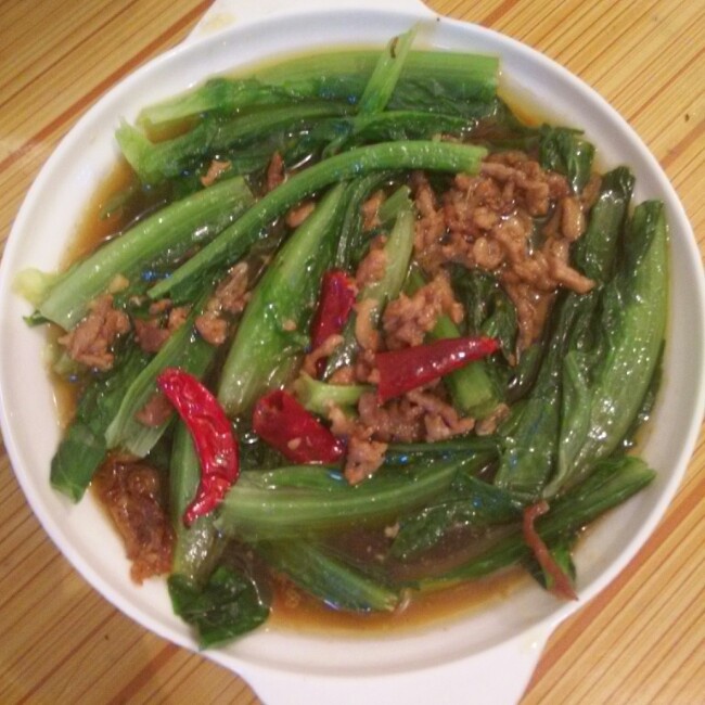 白灼油麦菜