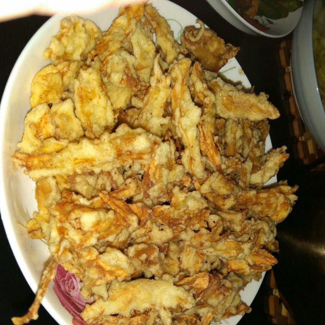 白桔梗做的香炸鸡腿菇