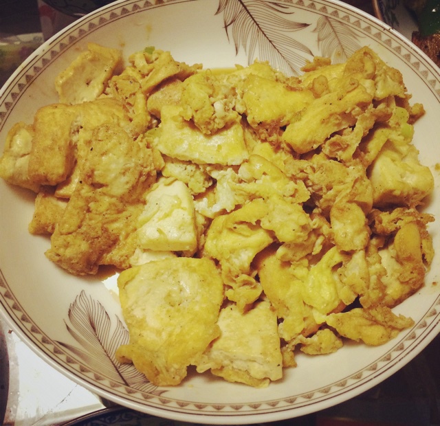 鸡蛋煎豆腐