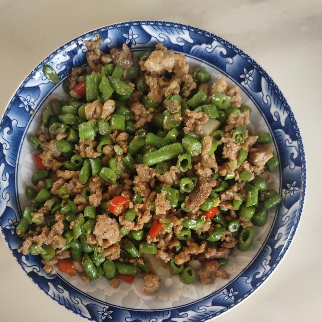 肉沫豆角下饭菜