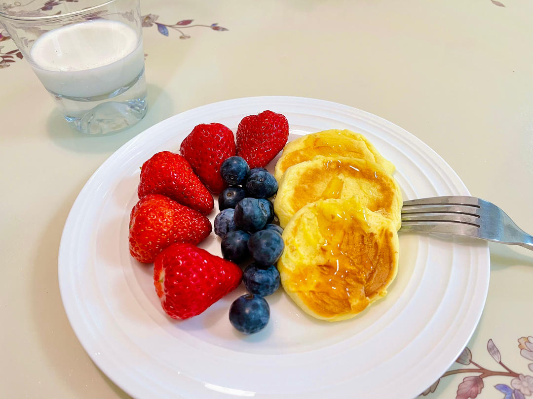 10分钟搞定网红舒芙蕾松饼🥞超松软『步骤详细附视频』『平底锅美食』