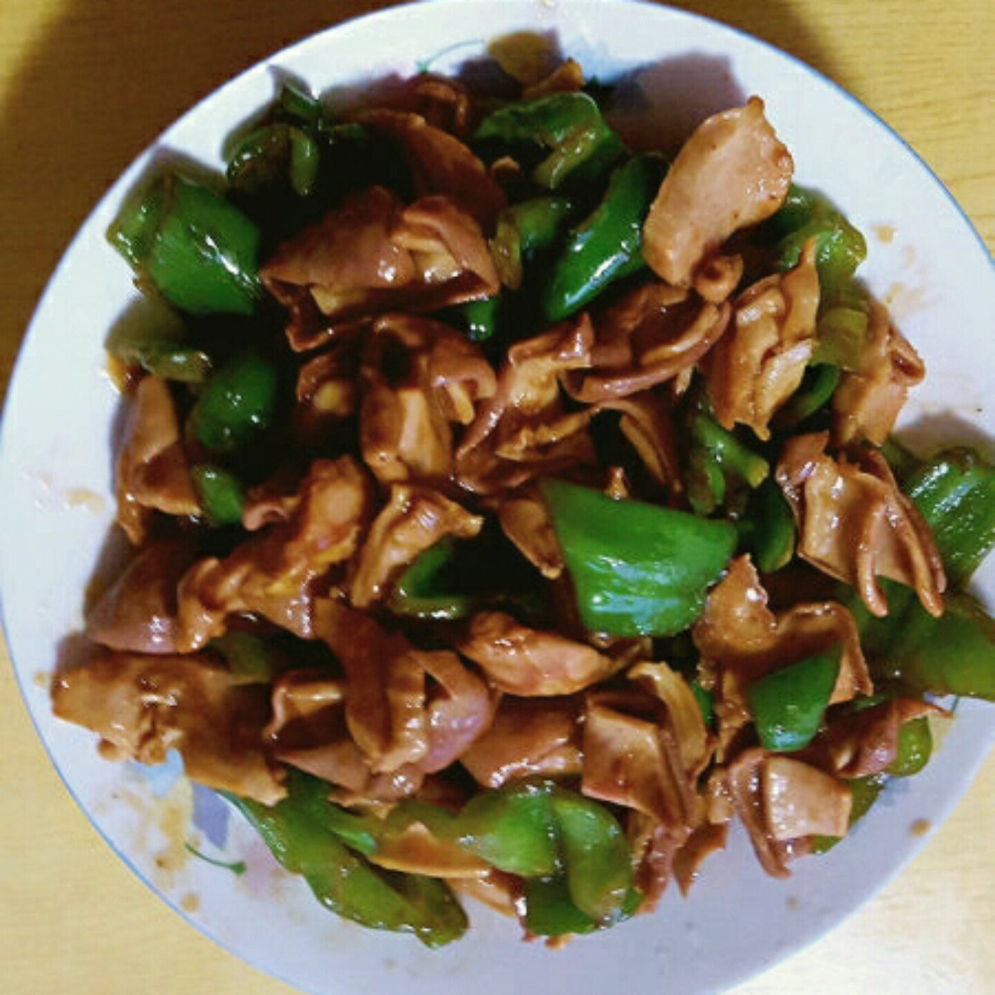 青椒炒肚片