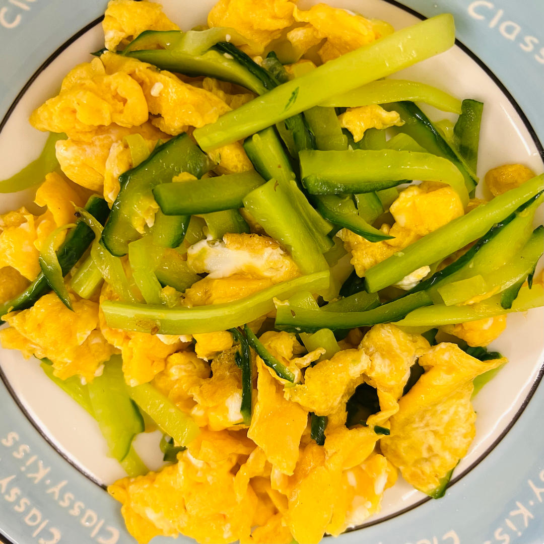 黄瓜炒鸡蛋 （青瓜炒鸡蛋）