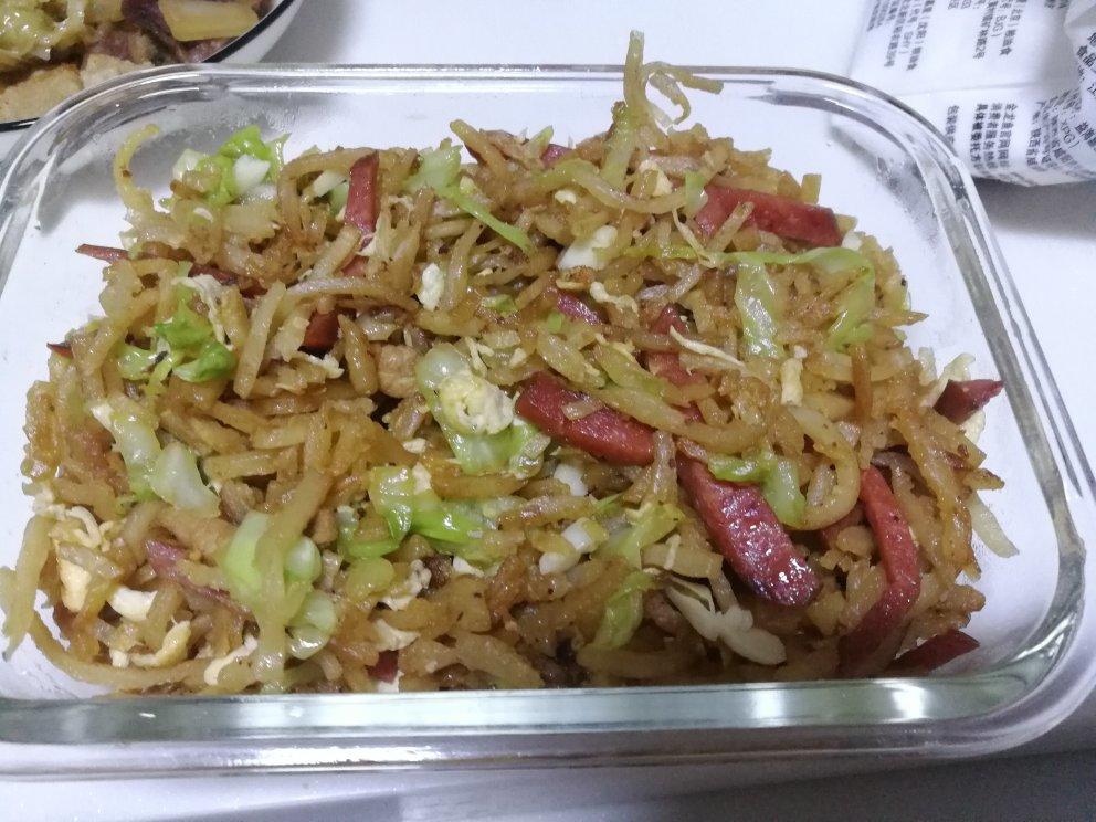 堂妈小厨——肉丝炒饼
